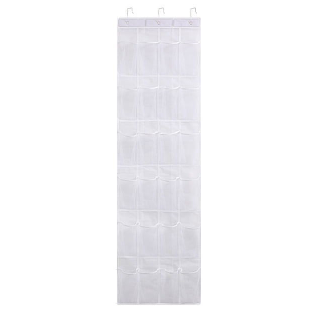 Organisateur de Chaussures Suspendu 24/28 Poches sur Porte Rangement Rangement Crochet Économiseur d'Espace