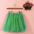 thumbnail image 3 of Lovskoo Womens Pleated Tulle Petticoat Tutu Puffy Skirt Gauze Short Star Sequin Skirt Adult Gauze Short Skirt Adult Teen‘S 1950S Vintage Dance Skirts Green, 3 of 4