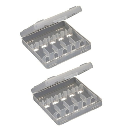 CEORPER 2pcs Fishing Lure Box Shrimp Lure Storage Case Transparent Tackle Container Squid Baits Separator Multiple Compartment