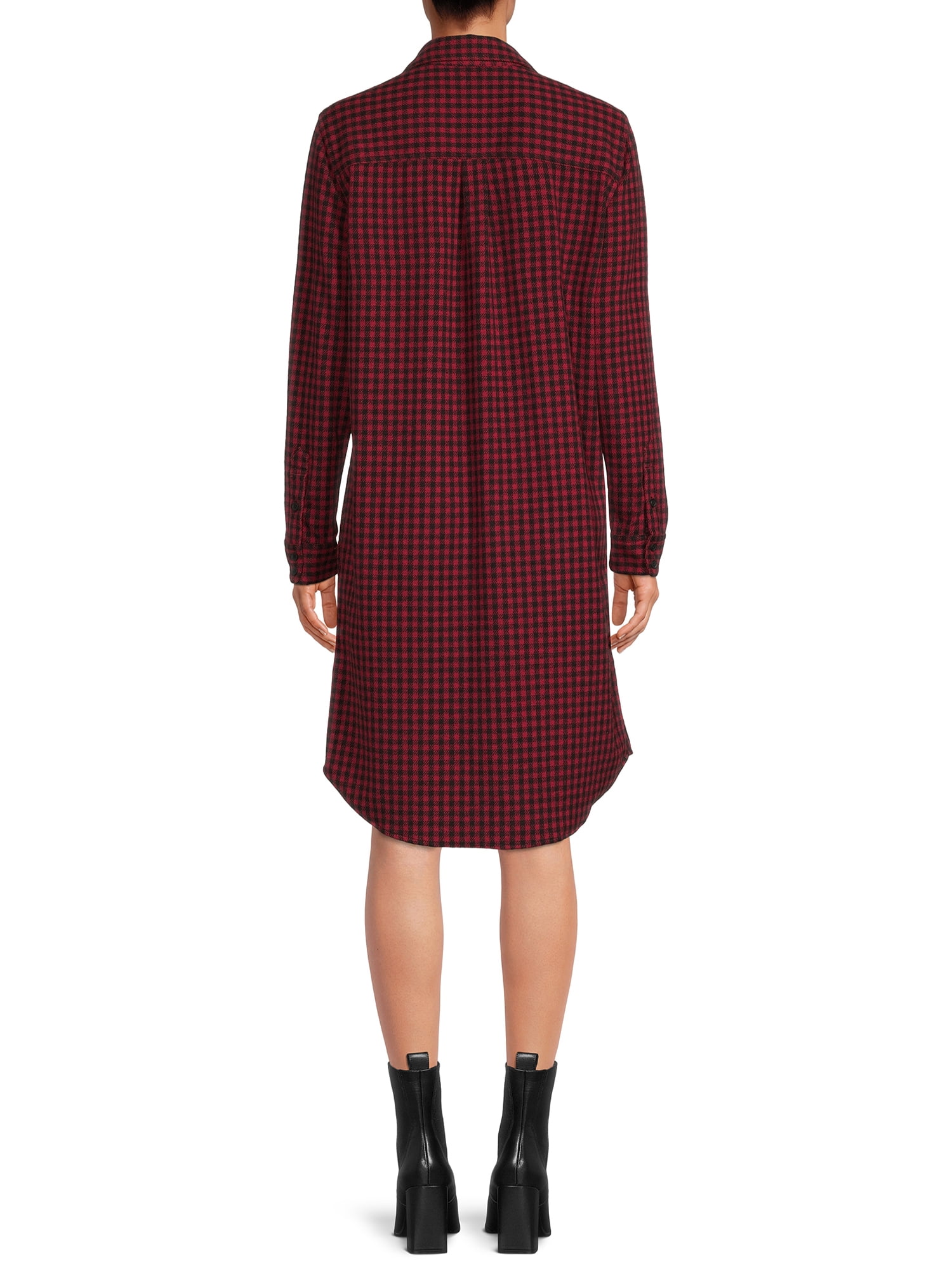 Blu White Blu's Women's Plaid Button Down Dress