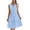 Light Blue, variant on cocolona Womens Summer Boho Floral Dresses Button V Neck Sleeveless Mini Dress Vacation Beach Tiered Flowy Sundress