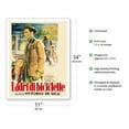 thumbnail image 2 of Bicycle Thieves (Ladri Di Biciclette) - Vintage Italian Film Movie Poster by Ercole Brini c.1948 - Fine Art Matte Paper Print (Unframed) 11x14in, 2 of 4