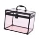 thumbnail image 2 of Organizador de maquillaje acrílico, vitrina para cosméticos, elegante caja de corona transparente, Negro Claro Rosa, 2 of 7