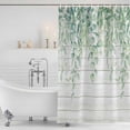 thumbnail image 2 of Eucalyptus Leaves Shower Curtain Set - 48" x 72" Washable Bathtub Curtain with 12 Hooks, Sage Green Summer Botanical Weeping Wooden Waterproof Fabric Stall Shower Curtains for Bathroom/Bathtub Décor, 2 of 6