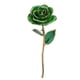 thumbnail image 2 of Forever Green Rose - Flor artificial real de 24 quilates con hojas y base para decoración artesanal, 2 of 12