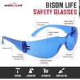 thumbnail image 2 of Safe Handler Full Color Blue Safety Glasses For Men/Women (Pack of 12), ANSI Z87.1, Scratch & Impact Resistant, One Size, 2 of 6