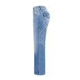 thumbnail image 6 of Women's Low Rise Straight Leg Jeans, Casual Multi Pocket Denim Pants, Stretchy Baggy Fit Jeans for Everyday Wear, Versatile Styling and Daily Outfits Blue L, 6 of 8