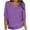 Purple, variant on Aueoeo Fall Outfits for Women, Women's Knit Sweaters Elegant Oversized Sweater Crew Neck 3/4 Sleeve Sweater Comfort Pullover Sweater