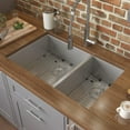 thumbnail image 2 of Ruvati 29-inch Undermount 60/40 Double Bowl Zero Radius 16 Gauge Kitchen Sink, 2 of 10