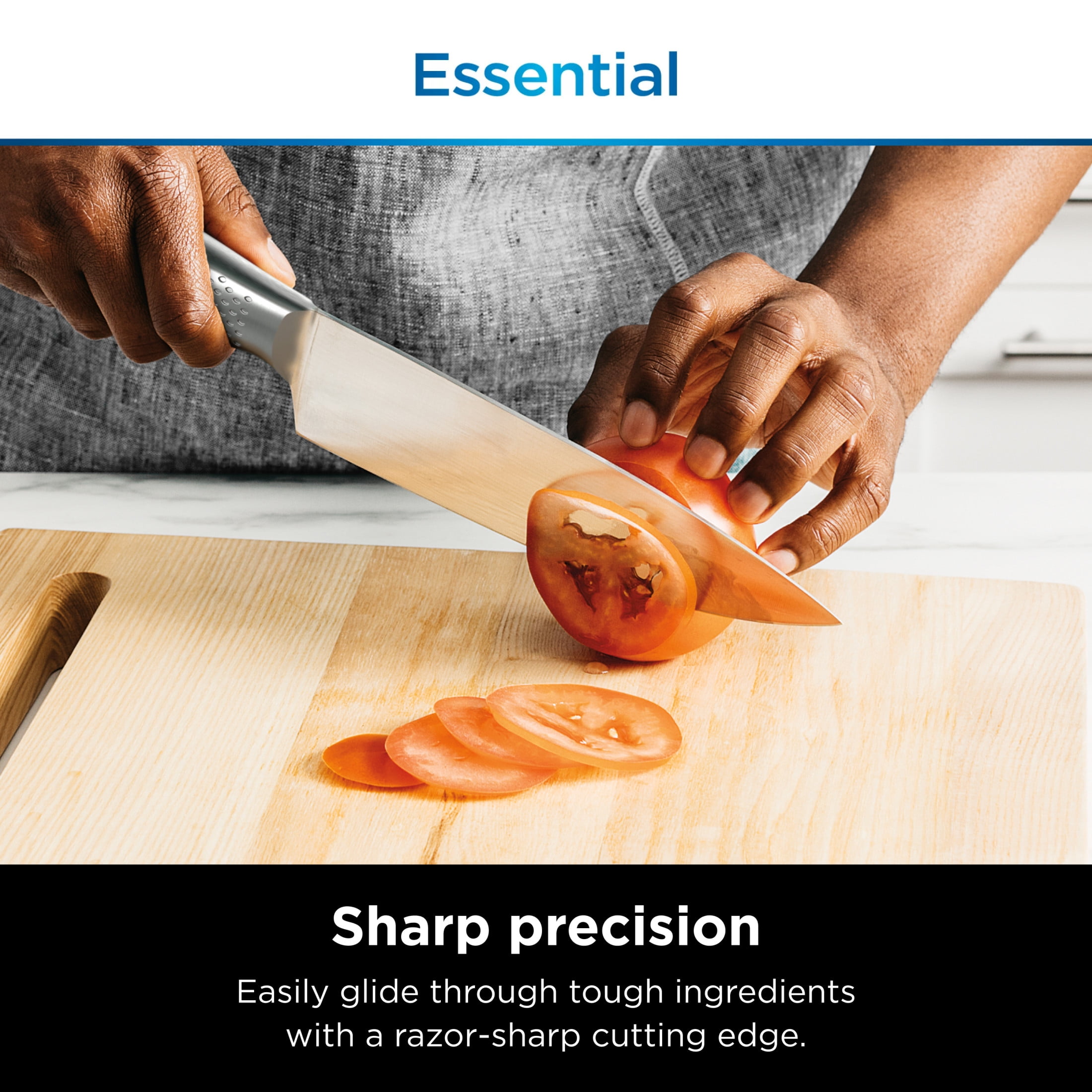 (2 pack) Ninja NeverDull Essential 12-Piece Stainless Steel Knife Set with Built-in Sharpener, K22012
