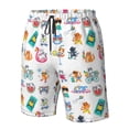 thumbnail image 4 of Cauagu Hello Summer Cat Print Men's Swim Trunks,Hawaiian Bathing Suit Swimsuits Beach Shorts with Pockets for Men Quick Dry Swimming Board Shorts-Large, 4 of 6
