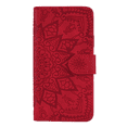 thumbnail image 2 of Galaxy A10 Case, Galaxy M10 Case Wallet, Alltech Mandala Embossed PU Leahter Folio Kickstand Cards Holder Shockproof Protective Wallet Cases Cover for Samsung Galaxt A10, Galaxy M10, Red, 2 of 13