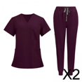thumbnail image 1 of 2x Conjunto De Uniforme De Enfermería, Camiseta De Manga Corta Y Pantalones De Enfermera Para Peluquero De Mascotas, 1 of 8