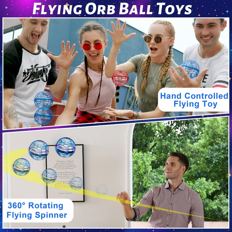 Hover Ball Flying Ball Toys 2022, 360°Rotating Flying Spinner Mini Drone  Boomerang Ball Flying Orb Ball, RGB Dynamic Spinner