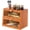 Brown, variant on Bread Box for Kitchen Countertop,Extra Large 2 Layer Breadbox Wooden Farmhouse Bread Storage Container Bread Bin Bread Holder Food Organizer Pantry Shelf Acrylic Window(Black)