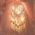 thumbnail image 3 of Moda Luz LED blanca Atrapasueños hecho a mano con pluma Amor Atrapasueños Luz de noche Familia Mesita de noche Pared Fiesta familiar Decoración de la boda Regalo JAMW Sencillez, 3 of 5