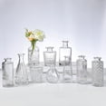 thumbnail image 1 of Juego de 10 Floreros Decorativos para Mesa de Vidrio Transparente con Relieve Cl&aacute;sico &ndash; Jarrones Peque&ntilde;os para Centro de Mesa, Bodas y Hogar &ndash; Hechos a Mano 8, 1 of 7