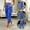 Blue, variant on Drovellove Women's Plus Size Casual High Waisted Capri Pants with Pockets - Soft Stretch Full Length Cargo Pants for Work, Travel & Weekend Errands