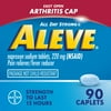 Aleve Pain Relief Caplets Easy Open Arthritis Cap, Naproxen Sodium, 90 Count