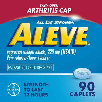 Aleve Cets Easy Open  Cap Naproxen Sodium Pain Reliever, 90 Count