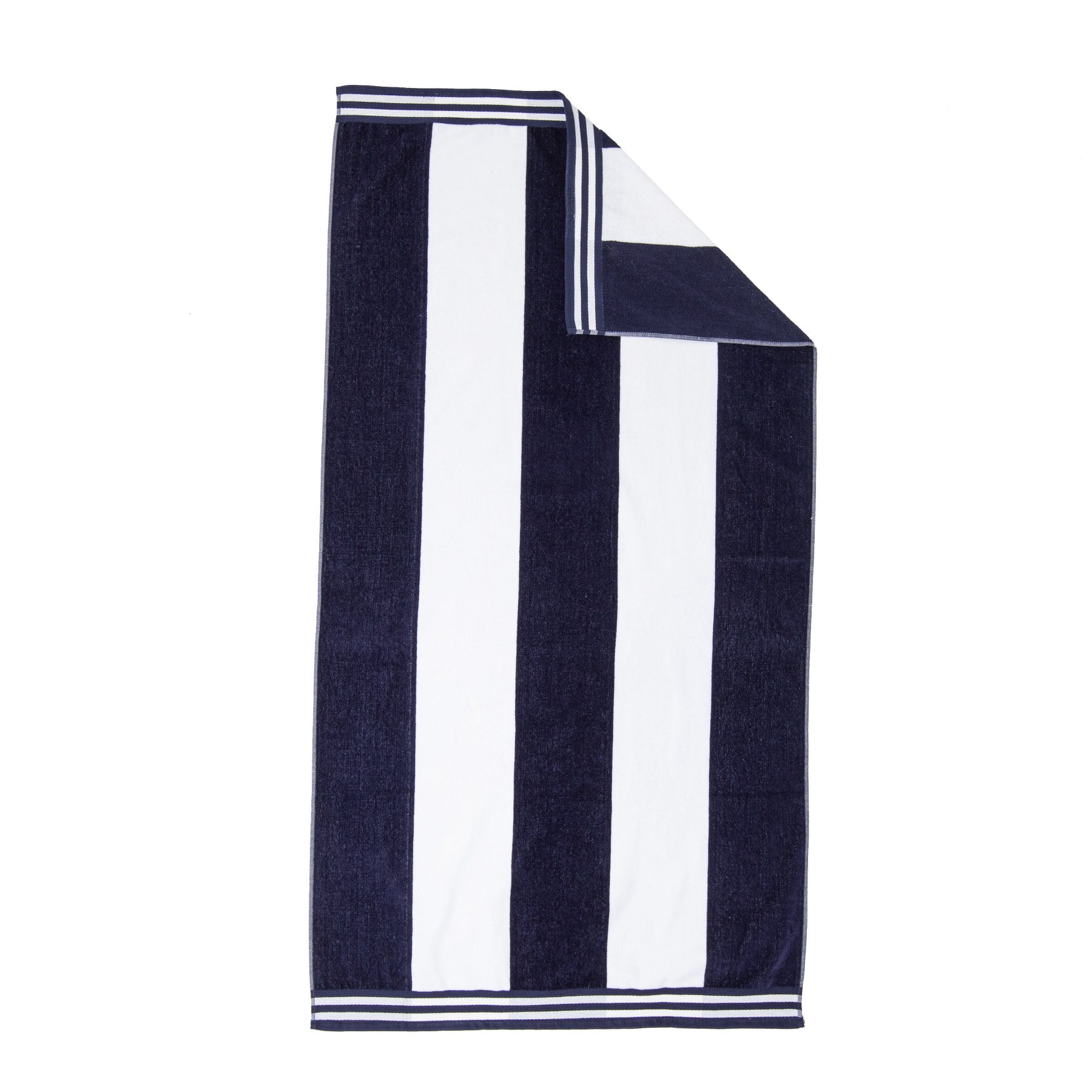 BNM Cabana Stripes Oversized Beach Towel, 34 x 64, Blue
