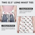 thumbnail image 6 of White Cow Flip Pattern Apron-Garden Aprons for Women with Pockets-Cotton Linen Waterproof Kitchen Cooking Gardening Aprons Adjustable for Kitchen,Cooking,BBQ and Salon 33x27 Inch, 6 of 7