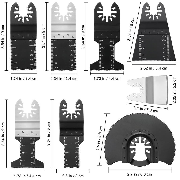 23 PCS Metal Wood Oscillating Multitool Blades Set Quick Release