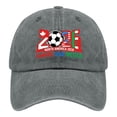thumbnail image 2 of Partheme 2026 Soccer Fan Baseball Cap , USA Canada Mexico Inspired Embroidered Cotton Hat , Adjustable Game Day Sports Cap, Gray, 2 of 3