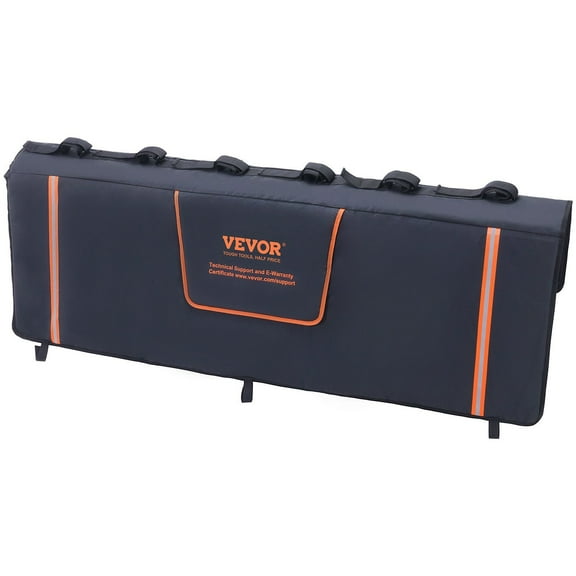 Tailgate Bike Pad for 6 Mountain Bikes 62 Inch Truck Tailgate Protection with Reflective Strips Tool Pockets and Rear Camera Opening