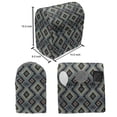 thumbnail image 5 of Ethnic Lounger Chair Bag, African Culture Style Funky Folk Geometric Hand Drawn Quirky Design, High Capacity Storage with Handle Container, Lounger Size, Cadet Blue and Dark Brown, by Ambesonne, 5 of 5