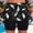 Black(New), variant on Women's Athletic Shorts Random-Print Yoga Shorts High-Waisted Stretch Double-Layer Shorts Fashion Casual Breathable Quick-Dry Shorts with Pockets