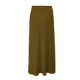 thumbnail image 4 of Gold Skirts for Women Spring Summer Skirts Satin Skirt High Waisted Maxi Cocktail Party Wedding A Line Long Skirts Maxi Skirt, 4 of 5