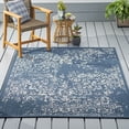 thumbnail image 3 of Noble House 5' x 7' Blue and Ivory Outdoor Rug, 3 of 7