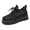 Black, variant on CHICVOMEY Women's Platform Sneakers Breathable Mesh Chunky Sole Shoes for Women Comfortable Lace-Up Walking Shoes with Thick Cushioned Platform Non-Slip Casual Shoes