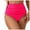 Y02-Hot Pink, variant on GEWSEY Women Bikini Bottoms Mid Waist Bathing Suit Swimsuit Ruched Swim Bottom (Black, S)
