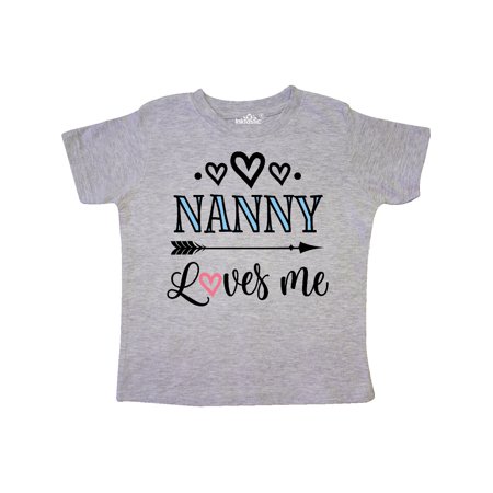 

Inktastic Nanny Loves Me Grandchild Gift Gift Toddler Toddler Girl T-Shirt