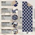 thumbnail image 5 of Ottomanson Non-Slip Hallway Runner Rug 20" x 59" Perfect for High Traffic Areas, Navy Trellis, 5 of 13