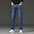 thumbnail image 2 of Men's Jeans Slim Fit Stretch Denim Pants Straight Leg, 2 of 5