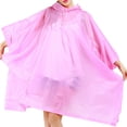 thumbnail image 1 of MIASHUI Poncho de Pluie Imperméable avec Capuche pour Camping Randonnée Imperméable Léger Réutilisable, Rose, Taille Unique, 1 of 3