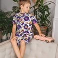 thumbnail image 4 of Balery record rock Skull star Conjunto de Pijama Infantil de Manga Corta con Estampado – Ropa de Dormir de Algodón Suave-Medium, 4 of 5