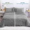 thumbnail image 5 of Uttermara 3-Piece Queen Size Comforter Set, Light Grey Fluffy Shaggy Faux Fur Comforter with 2 Pillow Shams, Soft Cozy Sherpa Bedding Set,88" x 88"inch, 5 of 8