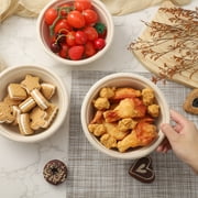 Abaima 100 Pack 16 oz Disposable Paper Bowls 100% Compostable, Natural Biodegradable Bagasse, Eco-Friendly Sugar Cane Fibers Bowls