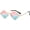 Red/Green, variant on Shape SunGlasses for Men/Women Metal Quadrilateral Frame Shades Film Sun glasses UV Protection