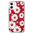 thumbnail image 1 of MUNDAZE Apple iPhone 12 Mini Cute White Red Daisies Polkadots Double Layer Phone Case Cover, 1 of 5