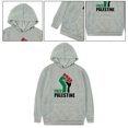 thumbnail image 3 of Hombres Mujeres Free Palestina Sudadera Con Capucha Bolsillos Tallas Grandes Traje (Gris 2XL), 3 of 9