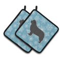 thumbnail image 1 of Carolines Treasures BB3564PTHD Hiver Flocon de Neige Terre-Neuve Paire de Porte-Pot, 1 of 3