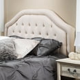 thumbnail image 4 of Full/Queen Size Upholstered Headboard, Diamond Tufted Design, Arched Structure, Easy assembly, Beige, 4 of 9
