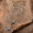thumbnail image 2 of Moonstone Pendant Double Chain Necklace, 2 of 2