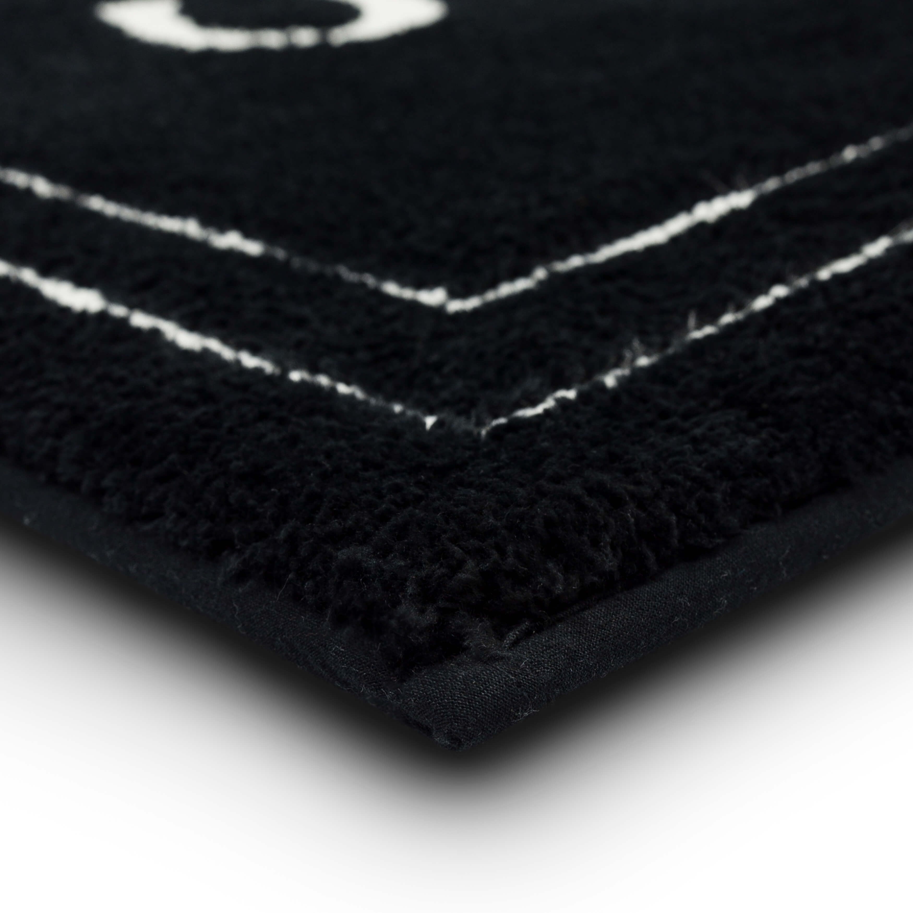 Mohawk Home His Knitted Plush Pile Washable Polyester Non-Slip Bath Mat, Ebony, 2' x 3'4"