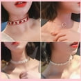 thumbnail image 3 of EIMELI 6 PCS Choker Necklaces Women Velvet Henna Tattoo Choker for Teen Girls Pink Ribbon Cute Lace Choker Necklace (A & B), 3 of 6